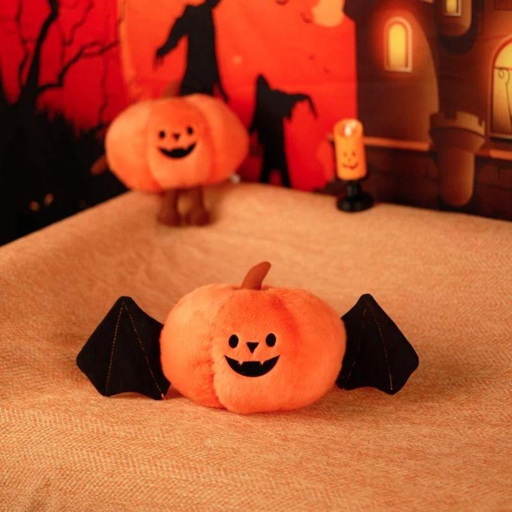 PP Cotton Simulated Pumpkin Plush Doll Stuffed Halloween Pumpkin Throw Pillow  Kids Gift