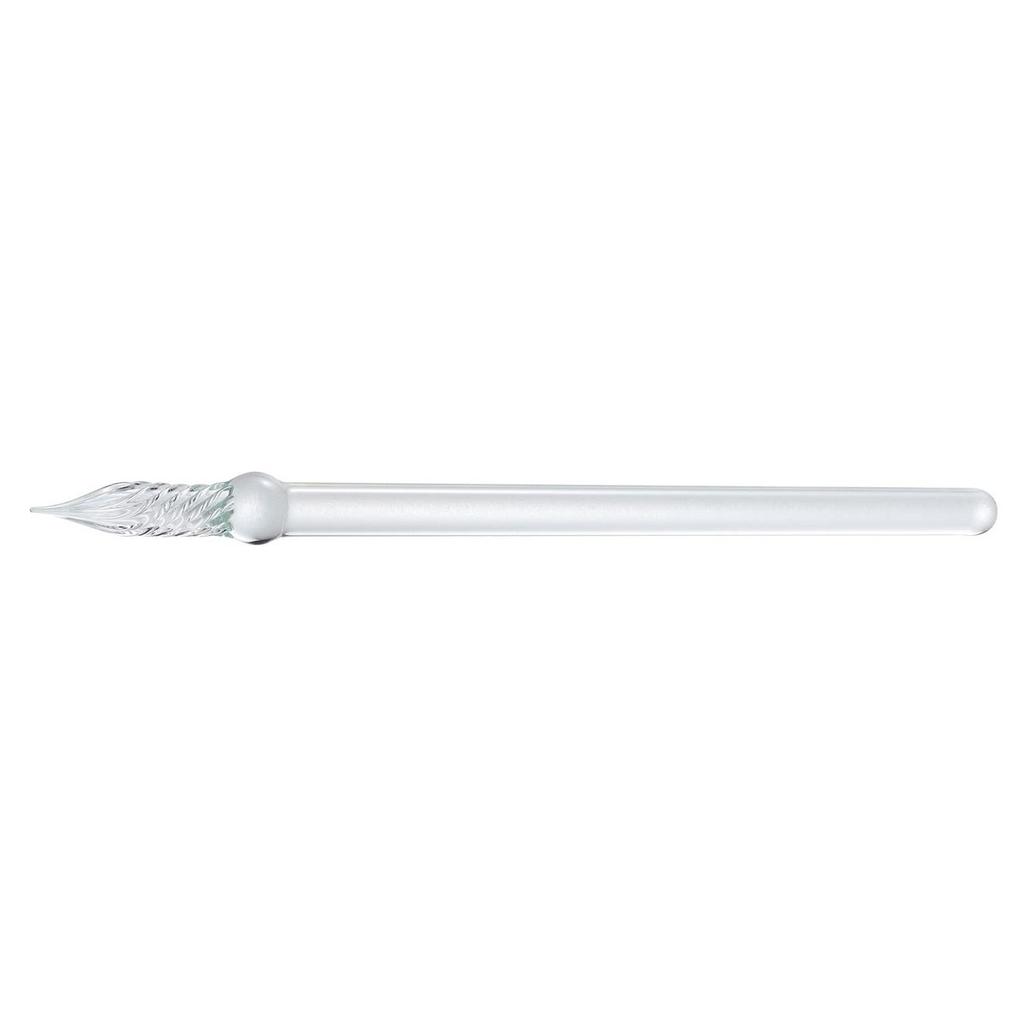 Sekisei Azon Glass Pen Straw Clear AX-8516-00 with Gift Box and Pen Rest Handmade Writing Dip Pen