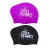 Pack of 2 Silic Elastic Swimming Beach Caps Hair, Black &