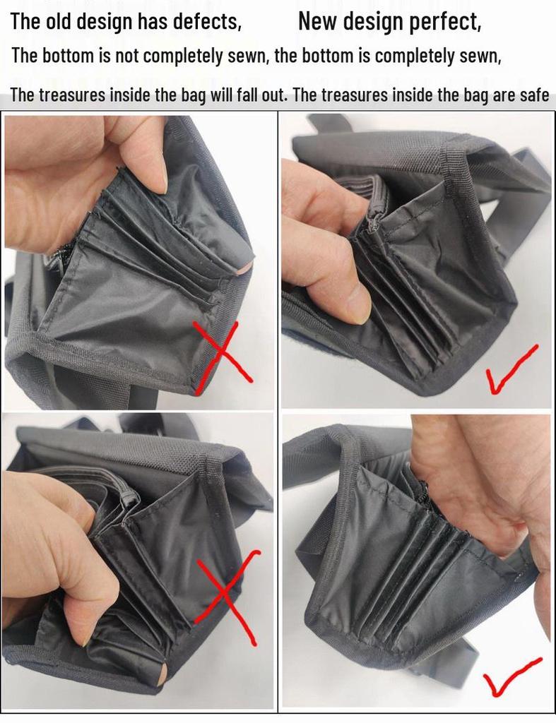 5th Gen Euro Coin Tube Fanny Pack Set - 600D Oxford Coin Purse & Storage Bag