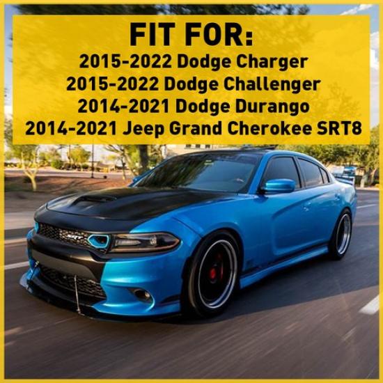 Carbon Steering Wheel Fiber Cover Trim ABS For 2015- Dodge Challenger 2016