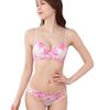 Laurea Core Core Pink A65 Bra and Panty Floral Small Easy Compact and for Indoor Solid Small Panty Cute Underwear Women's Set, 3/4 Cup, Embroidery,