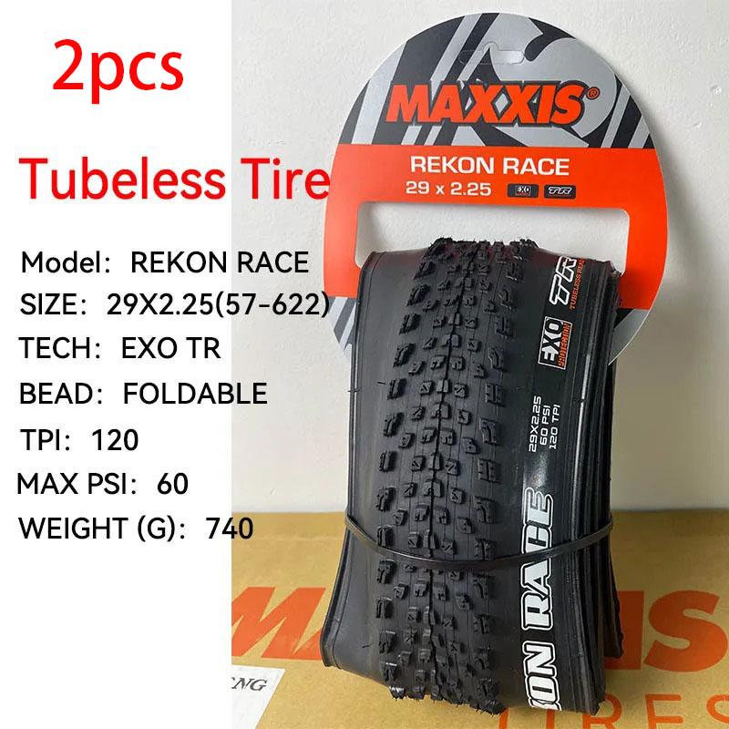 1/2pcs MAXXIS Rekon Race EXO TR 29 inch Mountain Tubeless Tires 29x2.25 29x2.35 29‘’ MTB Folding Bicycle Tyre
