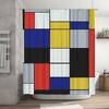 Шторка для душа "Домик на пляже" с принтом ракушек, тканевая, для ванной комнаты, водонепроницаемая, комплект для подвешивания, для домашних аксессуаров для ванной, в W