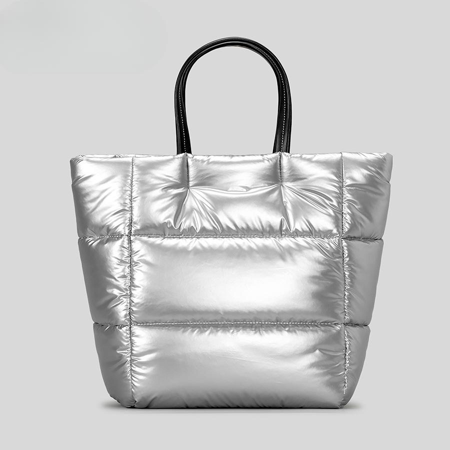 Женская сумка Cloud Feather Cotton Vintage Silver Stitching Space Tote Bag Большая вместимость Сумка