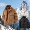 Men's Fake Two-piece  Casual Cotton-Padded Jacket Winter Men Warm Parkas  Hooded Bread Cotton-padded Jackets Coats
