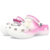 Crocs Классические сабо на платформе Court Elf Персиково-розовые Любовь Подарочная коробка Ретро Пляжные дырявые туфли Женские Розовые Белые