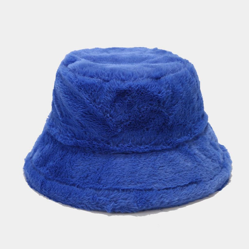 Fashion Solid Colour Fisherman Hat Autumn And Winter Outdoor Warm Plush Basin Hat
