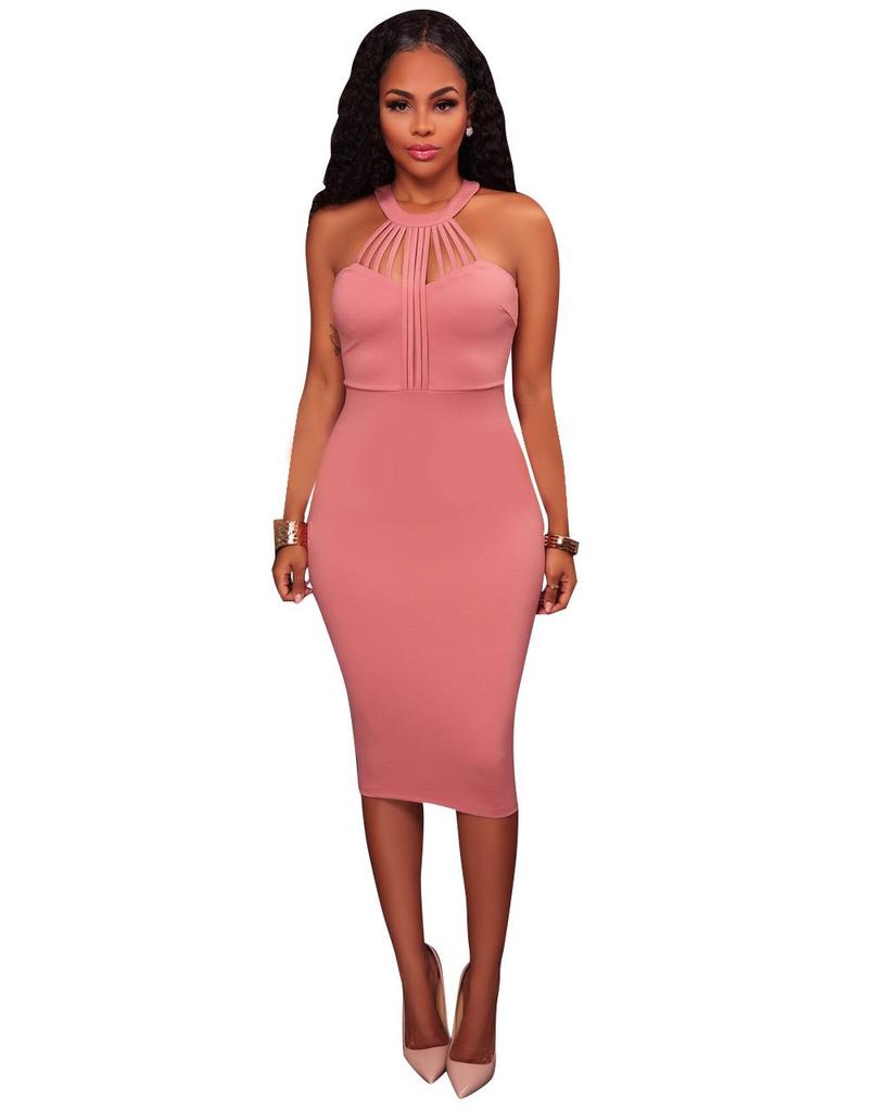 Платье European Station N320 без рукавов с круглым вырезом