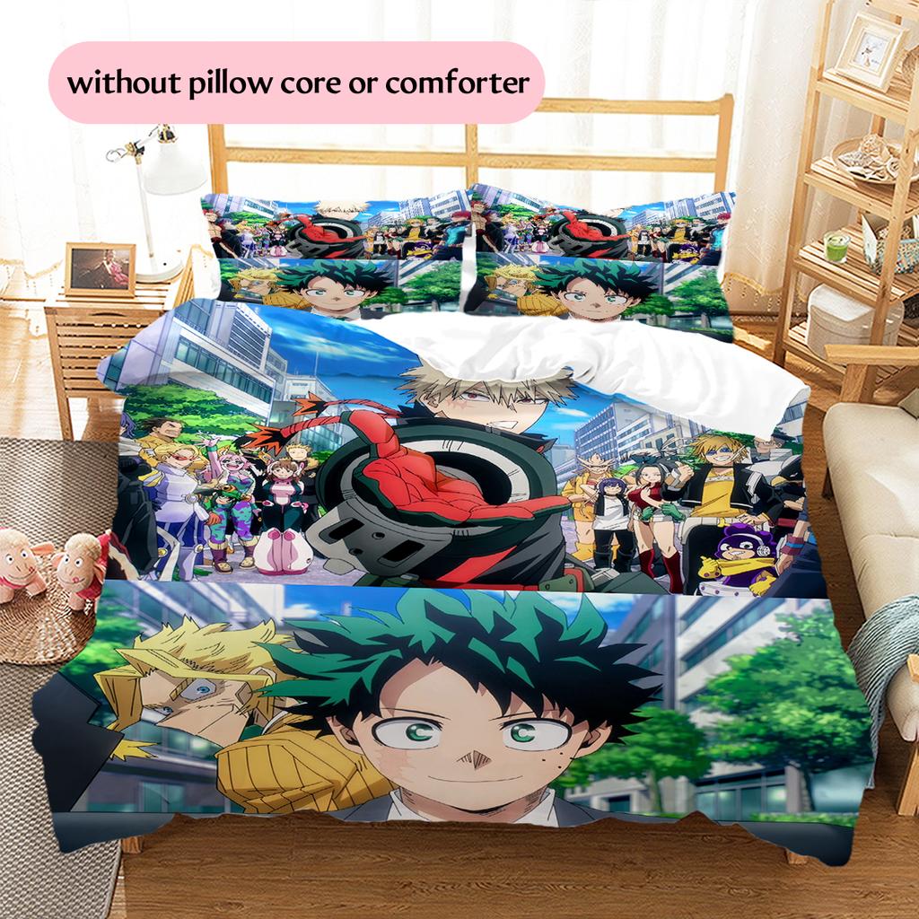 My Hero Academia Deku & Bakugo Duvet Cover & Pillowcases, MHA Fan Bedroom Bedding, Perfect Gift.chl