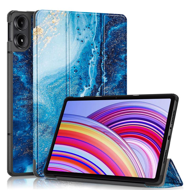 Для Xiaomi Redmi Pad Pro 2024 Чехол-подставка с тремя складками Чехол Funda для планшета Xiaomi Poco Pad Red Mi Pad Pro с функцией автоматического отключения