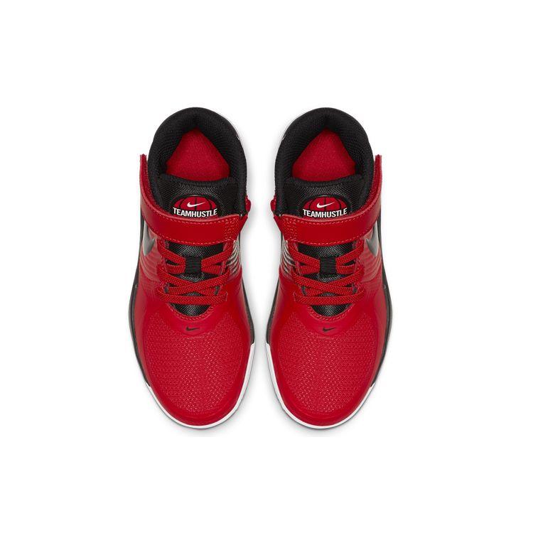 Nike Командные кроссовки Team Hustle D 9 FlyEase с нескользящей подошвой, прочные, средней высоты, для баскетбола, детские, красно-черные BV2951-600