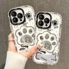 The Cute Puppy Paw Stand Is Suitable for Apple 15 Phone Cases, 14/13PRO, with Fine Hole Mirror Surface and Anti-drop 12/11