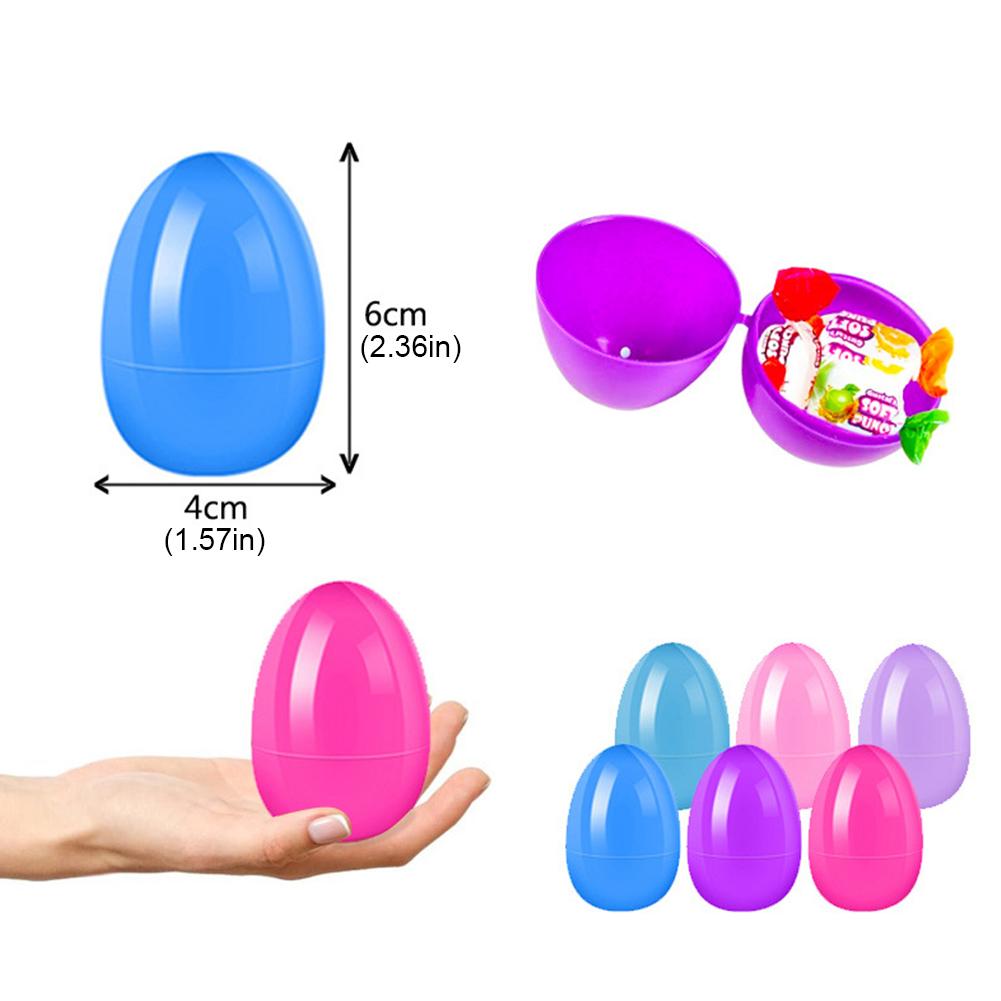 200/100pcs Easter Egg Twisted Opening Eggshell Waterproof Gift Packing Box Reusable Empty Bright Eggshell for 2025 Spring Easter