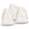 BROWN PARKER Drawstring Plain of Storage Bags X 28 Bags, (White/Cotton/Set 3), Multi-Purpose (23 Cm)