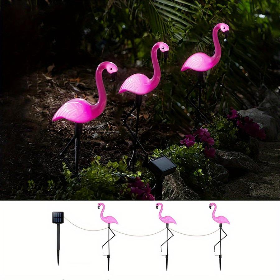 Flamingo Solar Lights, Outdoor Flamingo Patio Decoration, Flamingo Stake Lights Solar Powered, Decorative Lawn Decorative Garden Stakes Patio Pon