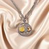 Yellow Cat's Eye Gemstone 925 Sterling Silver Jewelry Handcrafted Pendant 1.30" PP-33-43