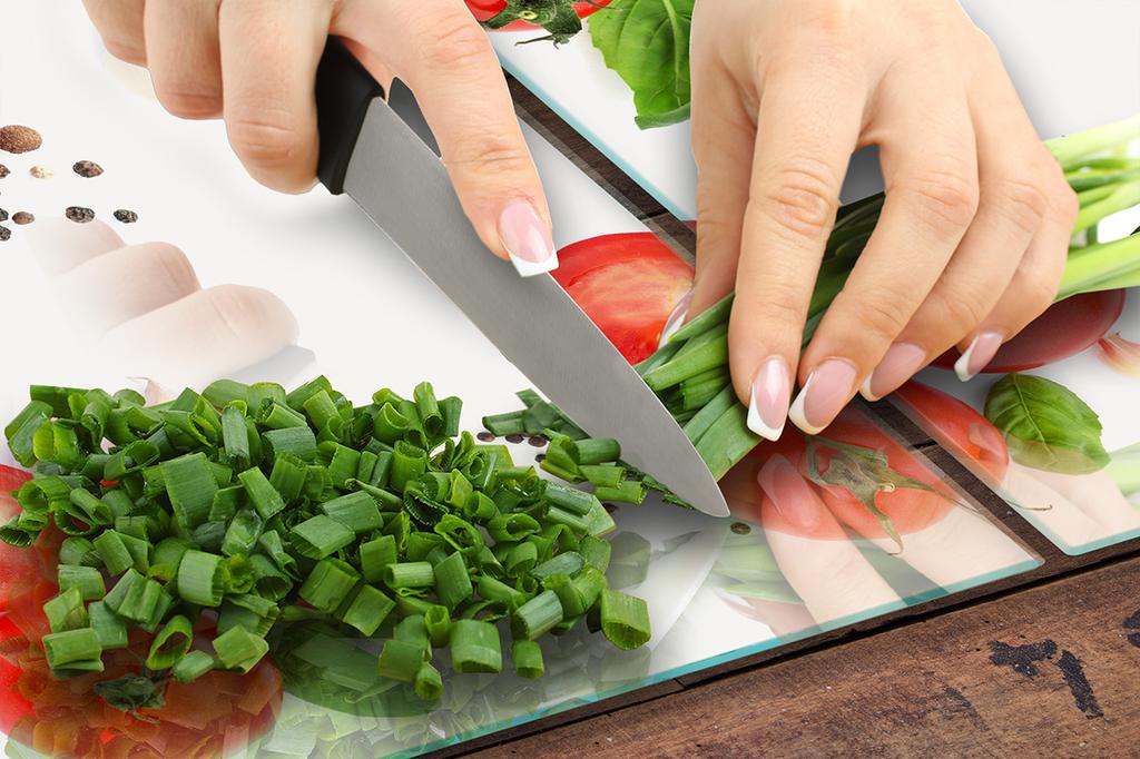 Glass protective plate for the stove 2x45x52 Vegetables
