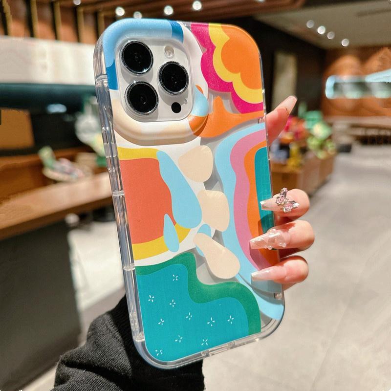 Минималистичный розовый чехол в форме сердца с улыбкой для iPhone 13 11 12 14 15 16 Pro Max 7 8 Plus SE 2 X XR XS противоударный чехол для телефона с подушками безопасности