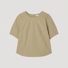 [shs Miss] Round Neck Span Short Sleeve Blouse Swwblp22210 Be