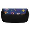 Pen Case Double Layer 300D Polyester Double Zipper with Two Spacious Sections for Pens Stationery and Earphones for Boys Girls