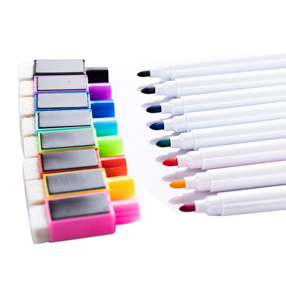Whiteboard Pens, 8 Pieces Whiteboard Markers, Erasable Whiteboard Markers with Magnetic Design for Home, School and   Use