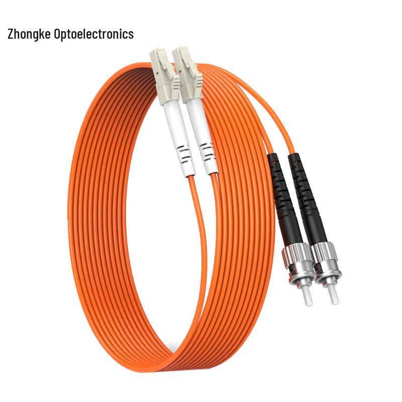 Zhongke Optoelectronics LC-ST Duplex Multimode Fiber Optic Patch Cable