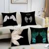Angel Wings Pillow Case Fashion Square Pillowcase Bedroom Sofa Room Ins Decoration Leisure