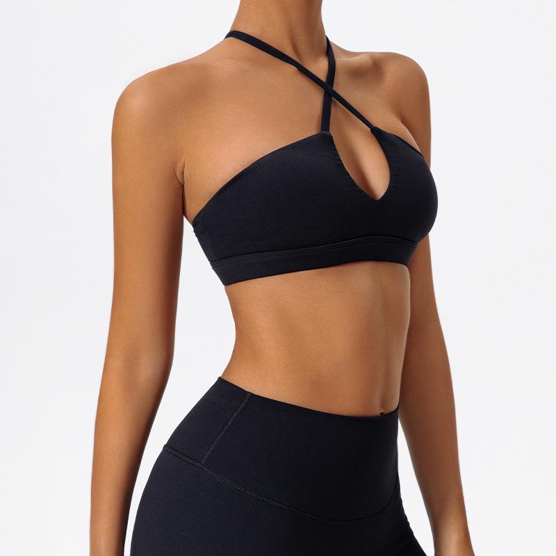 Женский спортивный бюстгальтер для йоги с перекрестной спинкой, быстросохнущий, дышащий