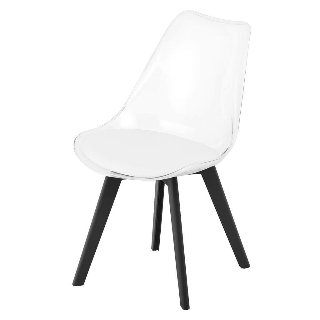 MARK chair - transparent / black legs x 3