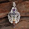 Beautiful Designer Chakra Pendant Reiki Pendant Crystal Healing Silver Pendant Natural Gemstone Unisex Pendant Ap4309