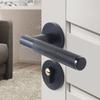 Brass Knurled Lever Lock Exquisite Advanced Interior Door Mute Lock Set Silent Elegant Bedroom Handle Knob Door Hardware