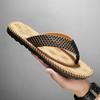 Мода Модные новые летние плетеные мужские сандалии шлепанцы нескользящие для использования в помещении и на открытом воздухе пляжные для ванной комнаты повседневные легкие мужские сандалии