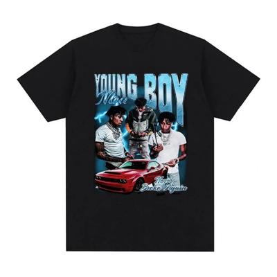 Футболка рэпера YoungBoy Never Broke Again, высококачественная, эстетичная, с коротким рукавом, оверсайз, женская, хип-хоп, ретро