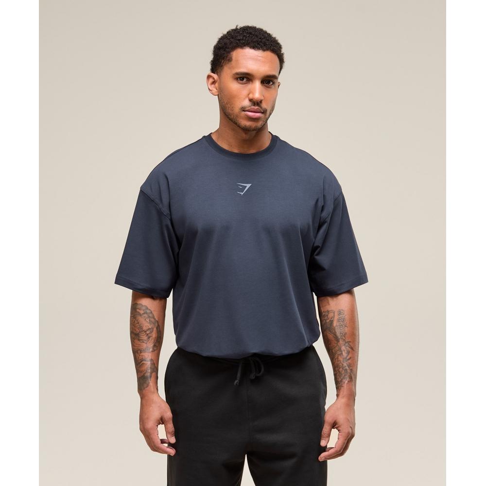 Gymshark Футболка Power T Heavy Blue A2c9e ucTn