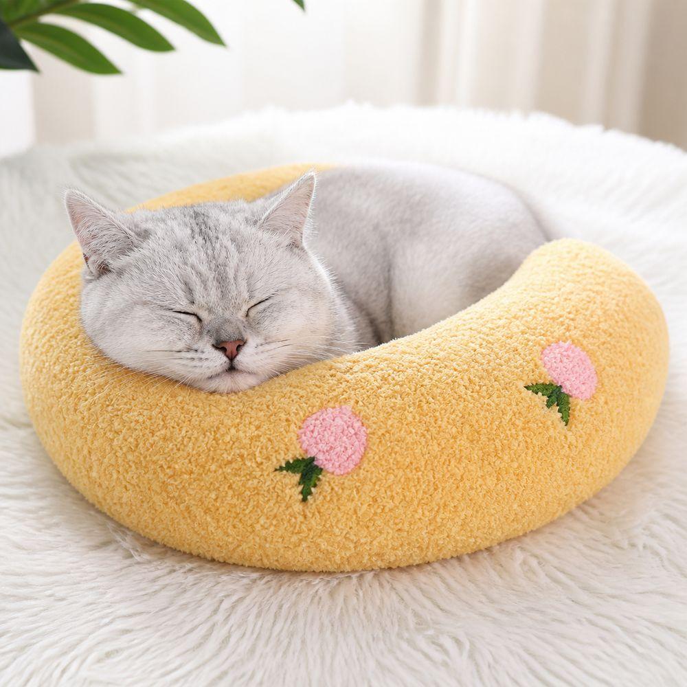 Neck Support Cat Toy Pillow U-Shaped Pet Pillow New Cat Sleeping Mat Pet Bed Use