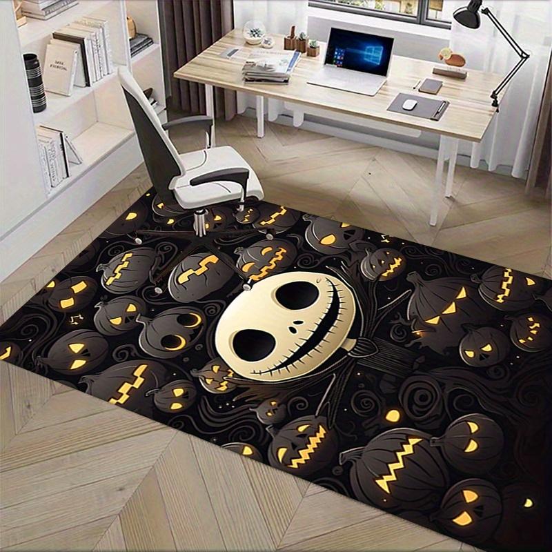 Office Rug Jack Skellington, Halloween theme 3D Printed Anti-Slip Rug-Machine Washable for Living Room