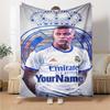 Mbappe Personalized Name Blanket Lightweight Customizable Blanket Soft & Cozy Suitable for Bed Home Decor Couch Sofa Four Seasons Multipurpose