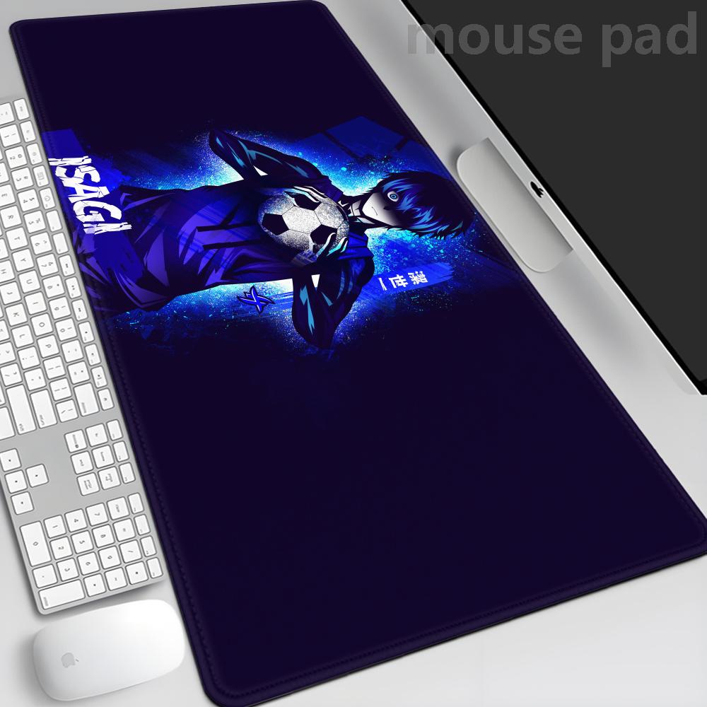 Коврик для мыши Япония Аниме Blue Lock Наги Сэйсиро Коврик для мыши Игровой коврик для клавиатуры ПК Черно-белый Аксессуары для игр на ноутбуке Настольный коврик