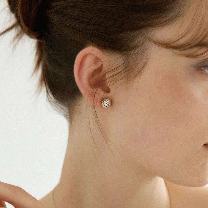 [14K/Lab Diamond] Vivid Carat Earrings (0.5 Carat)