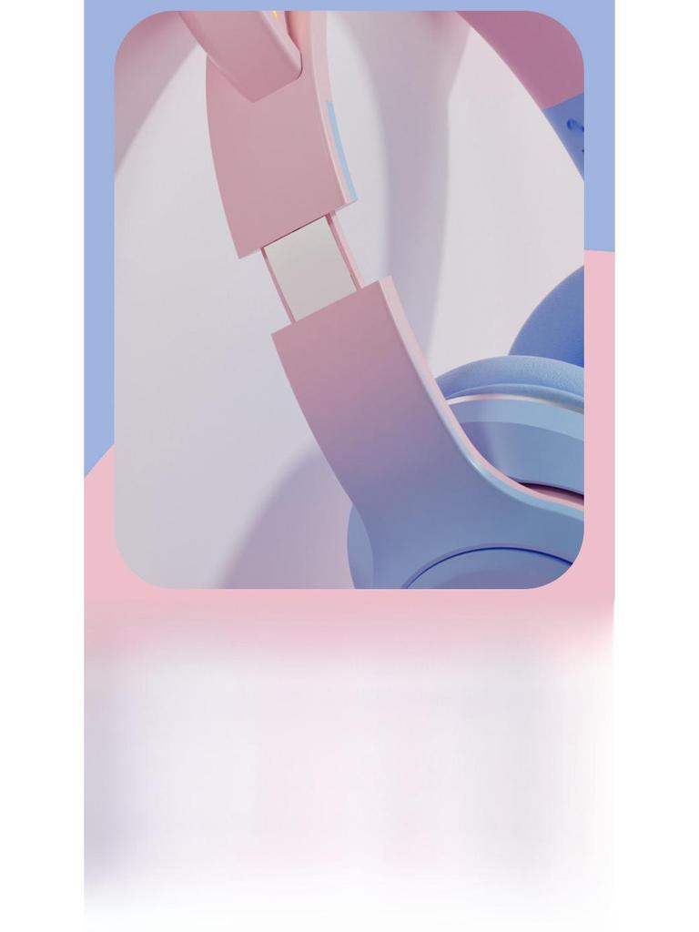 Гарнитура Bluetooth с кошачьими ушками и светящимся градиентом для онлайн-занятий и игр — универсальный подарочный выпуск