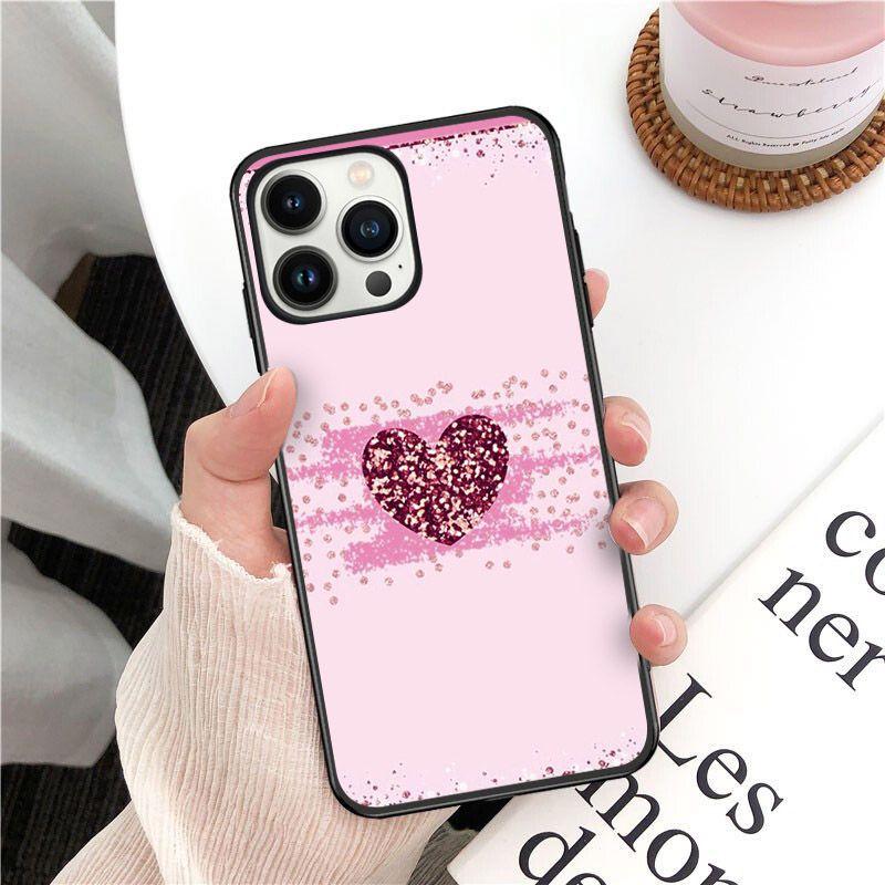 Мягкий чехол в форме сердца с милым сердечком для iPhone 14pro 11pro 12 13pro max 5 6s xs 7 8plus SE xr 12mini Coque, чехлы