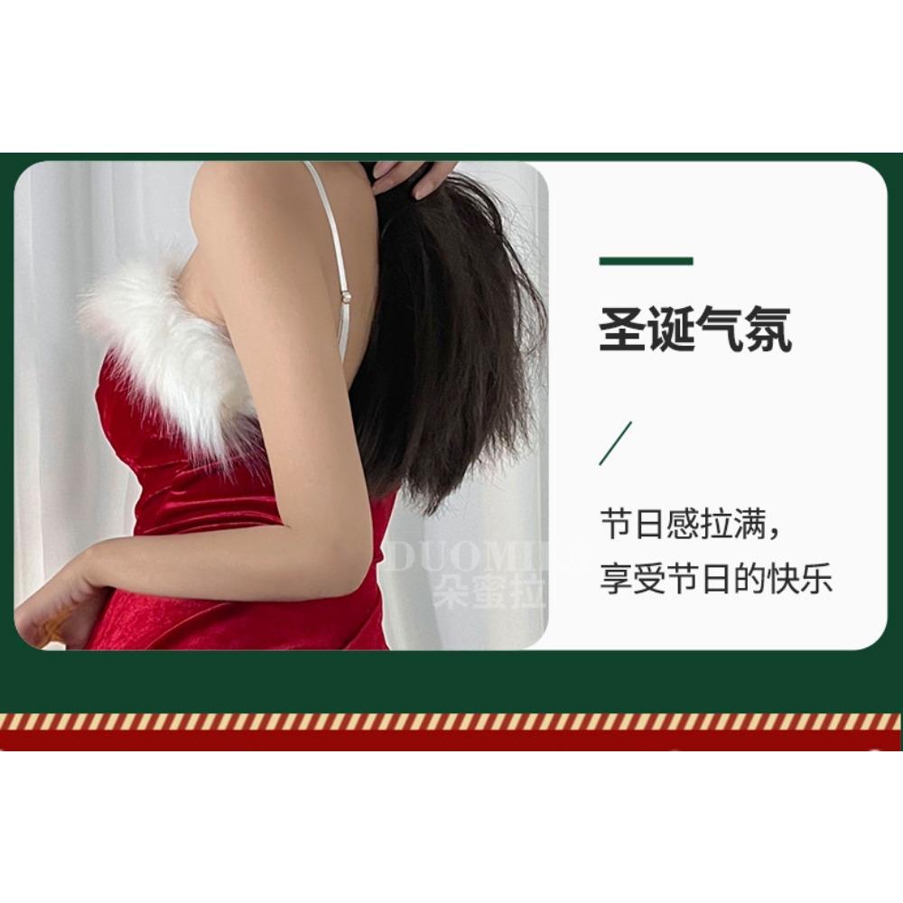 Рождественская одежда Атмосфера Новогоднее платье Маленькая короткая юбка Женская сексуальная рождественская тематическая юбка платье