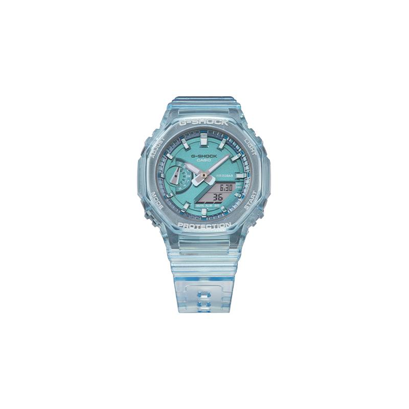 Casio G-SHOCK Серия Ice Tough Восьмиугольные Полупрозрачные Водонепроницаемые Механизм Кварцевый Механизм Ремешок из Смолы Японские и Корейские Часы GMA-S2100SK-2APR
