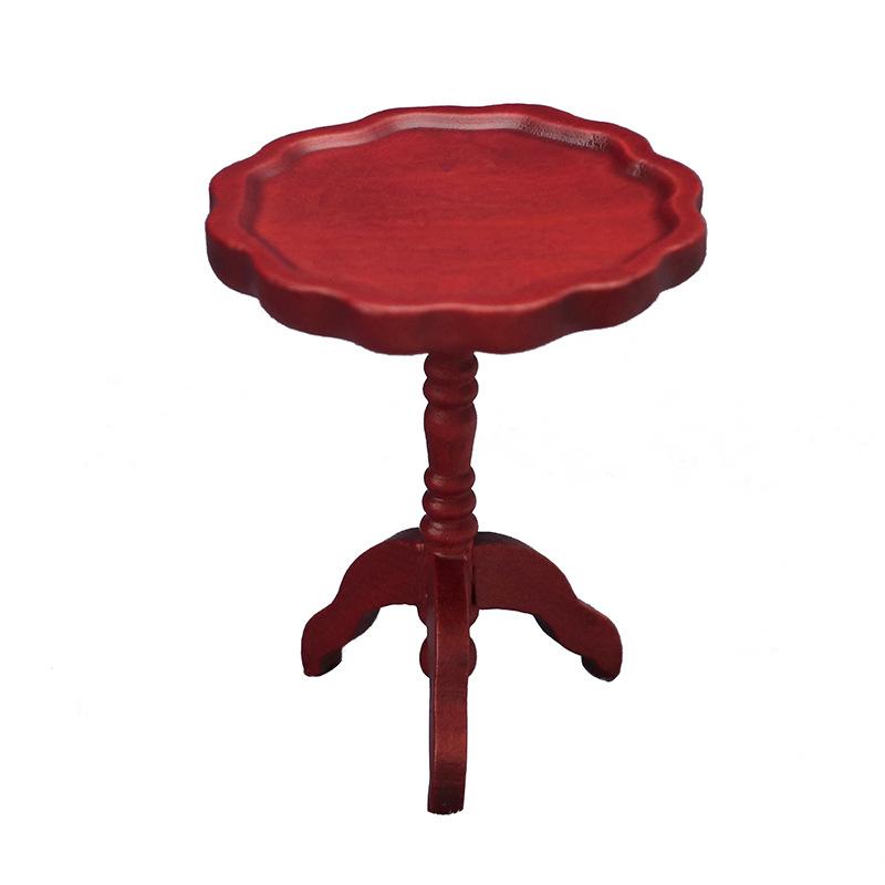 1:12 Миниатюрный круглый столик для кукольного домика Журнальный столик Приставной столик Мебель для дома Модель Декор Игрушка Кукольный домик Аксессуары