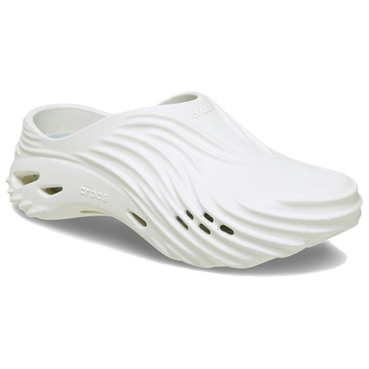 Crocs Циклон Бобо ЭВА Простые и удобные дырявые туфли Унисекс Белые