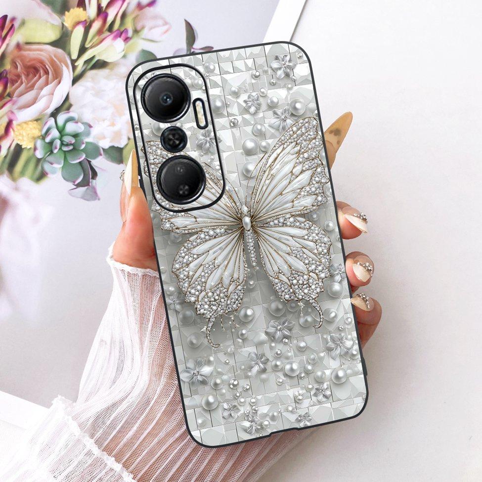Case For Infinix Hot 20 4G Cover Cute Cat Fashion Butterfly Painted Casing For Infinix X6826 X6826B X6826C