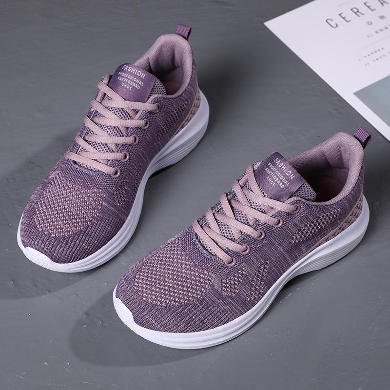 Spring breathable women's running shoes casual shoes female student mesh breathable large size sneakers
