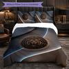 Hull City Football 3 Piece Bedding Set Soft Duvet Cover Set with Pillowcases Printed Bedroom Decor Set for Home
