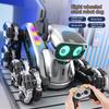 Remote Control Smart Robot Dog 8WD 360 Degrees Rotating Electric Robot with Music Light Toddlers Boys Girls Educational RC Stunt Car Puppy Toy